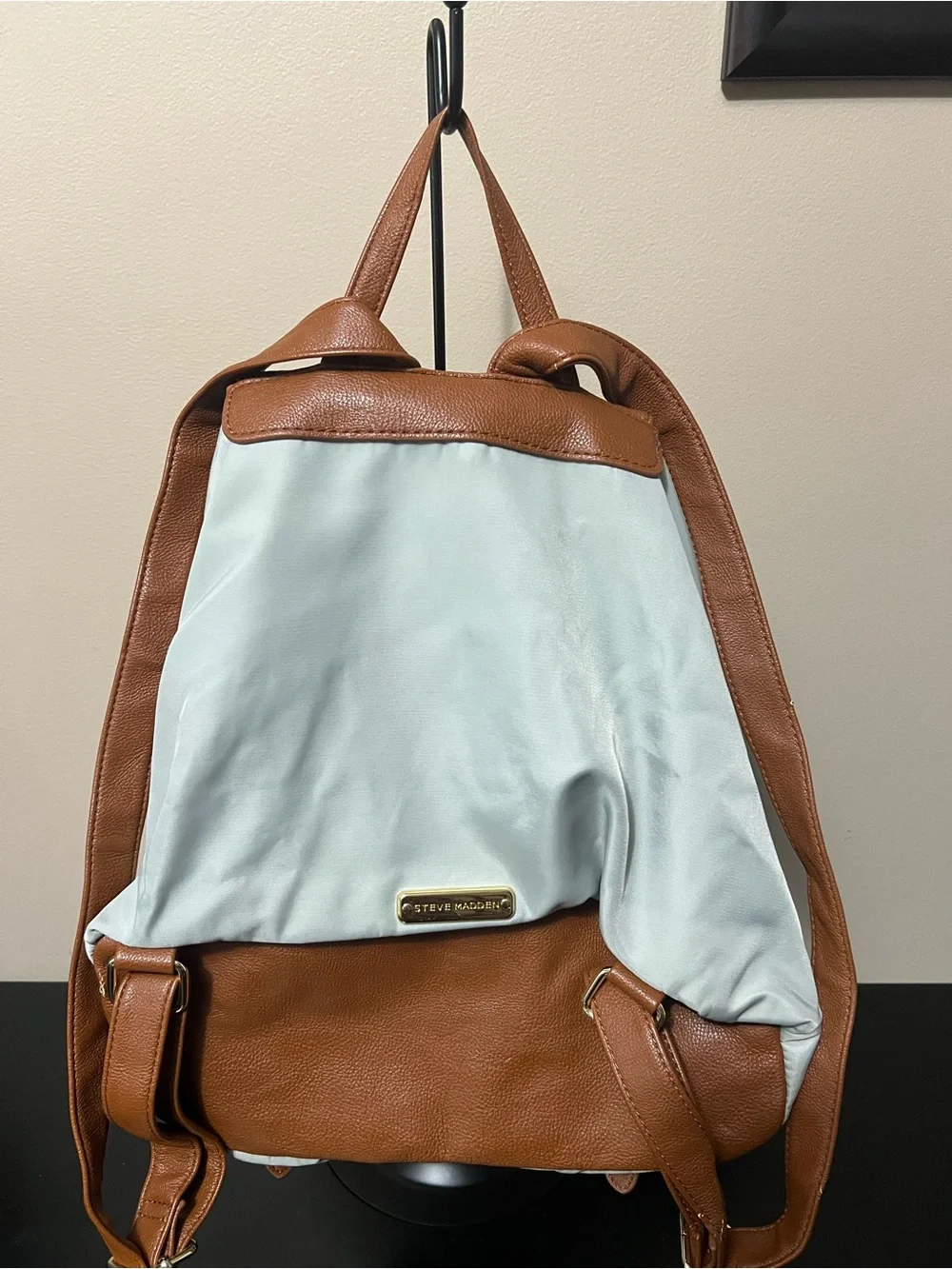 Steve Madden Two-Tone Gray and Brown Backpack